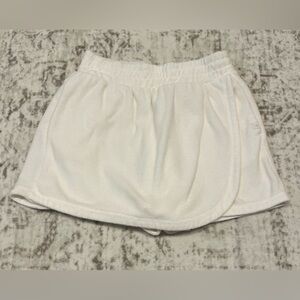 Athleta Girl Size Large Jump In Skort Terrycloth White